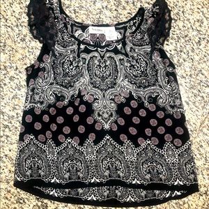 Forbidden blouse top shirt bohemian cap sleeves